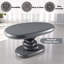 Table de bout grise très brillante avec plateau en panneau de fibres à densité moyenne durable et base en métal élégant, parfaite pour les espaces de vie modernes.