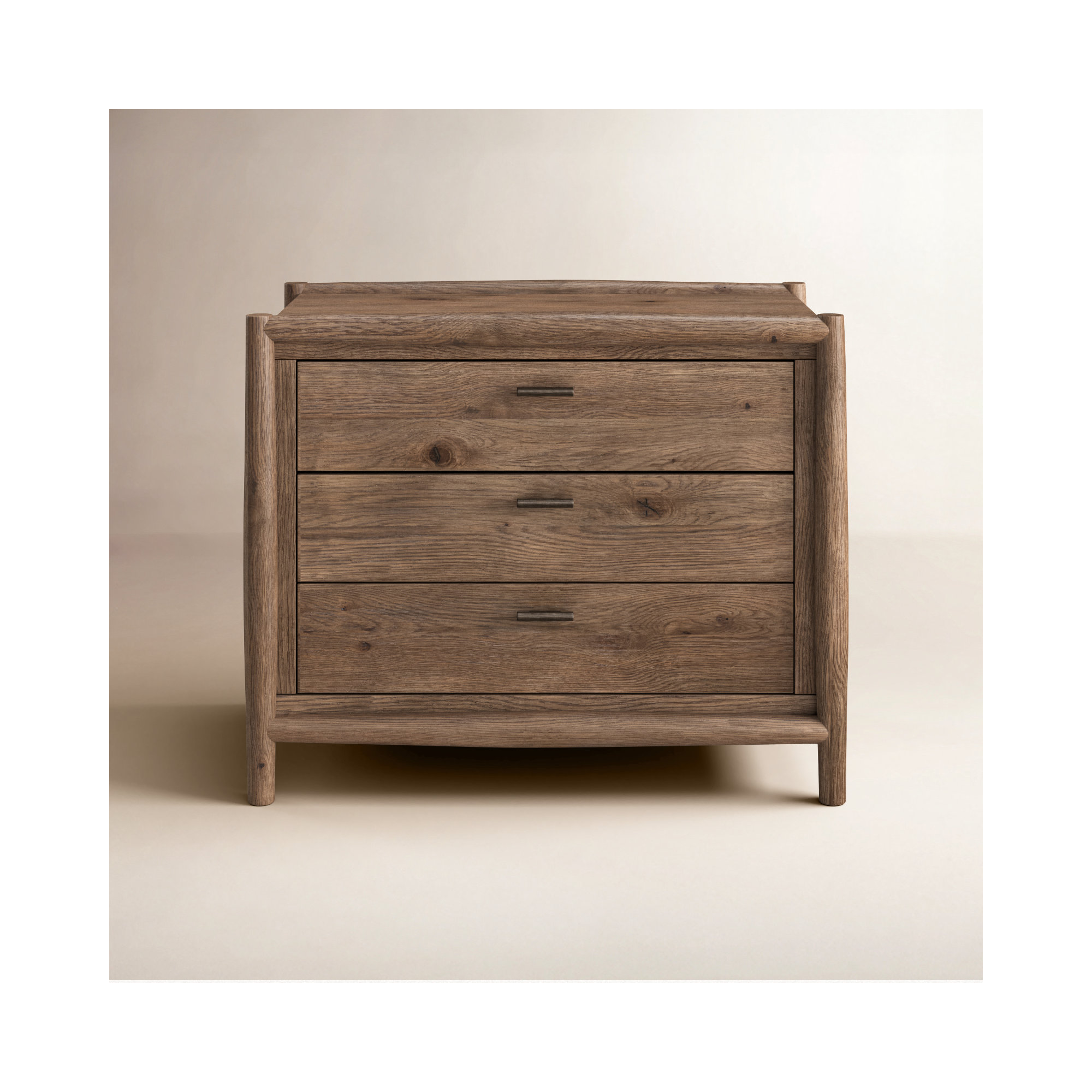 Cayenne 3 - Drawer Nightstand, Weathred Oak