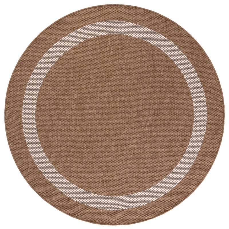 Sisal Performance 810 Geometric Indoor/Outdoor Rug, Round 6'7"