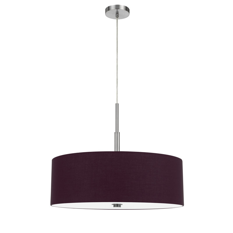 Demani - Light Chrome Single Pendant, Plum, 6