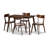 Noriko 4 - Person Solid Wood Top Four Leg Dining Set-534864596