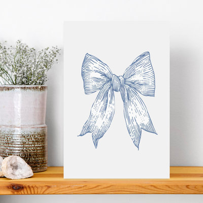 Classic Blue Bow by Jolly And Dash - Print