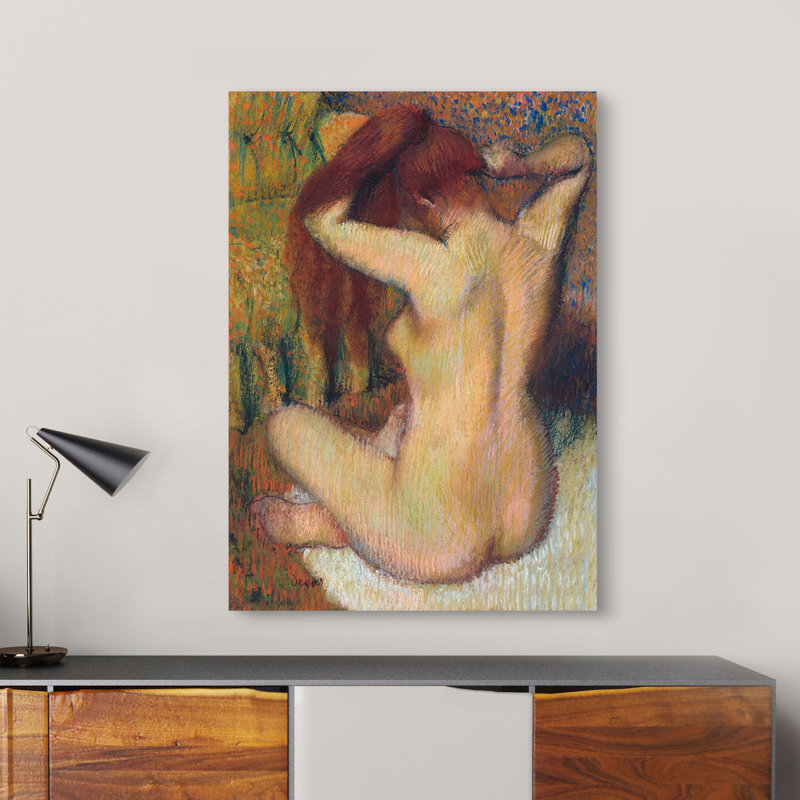 Woman Combing Her Hair by Edgar Degas - Wrapped Canvas Art Prints, 120cm H x 90cm W x 4cm D