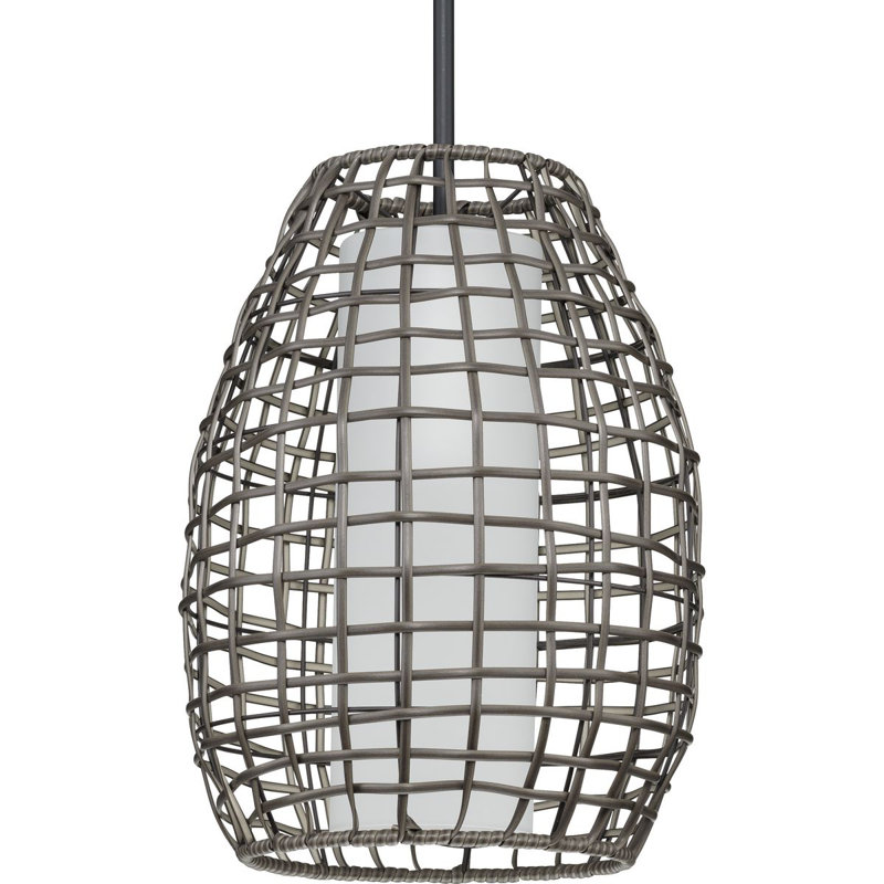 Luminaire suspendu géométrique simple à 1 lumière, Noir mat