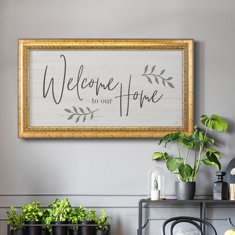 Welcome to Our Home - Reproduction d'un seul cadre photo sur toile, H 29 po x l 53 po x P 1,5 po