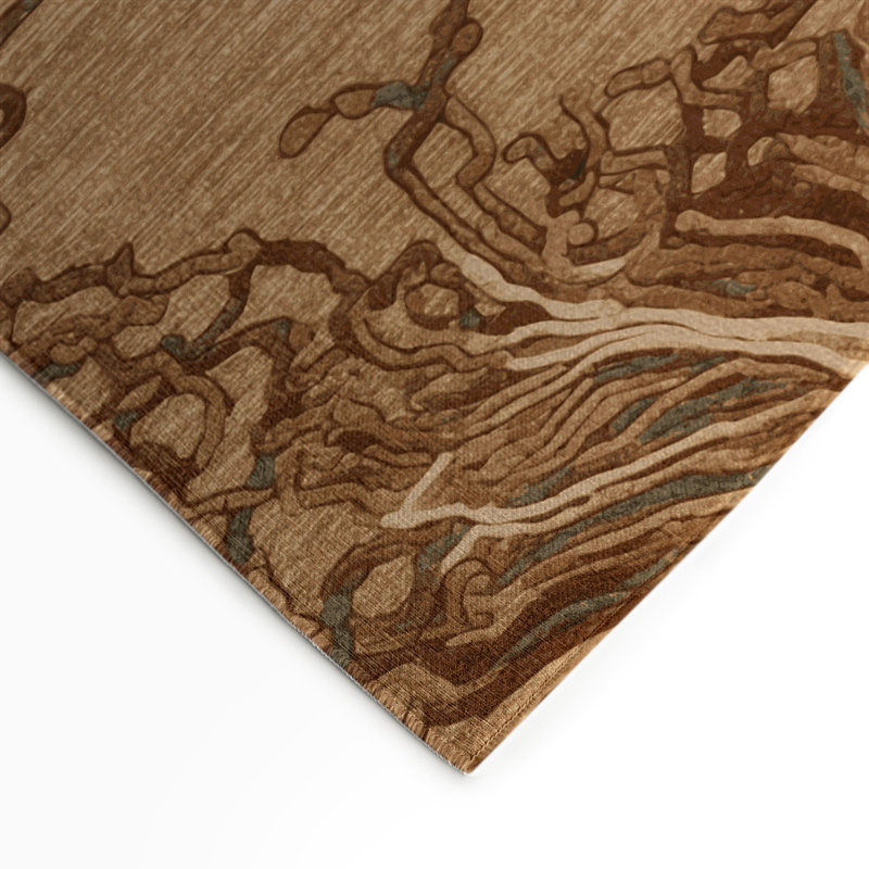 Tapis d'intérieur et d'extérieur brun Nature, Rectangle 5 pi x 7 pi
