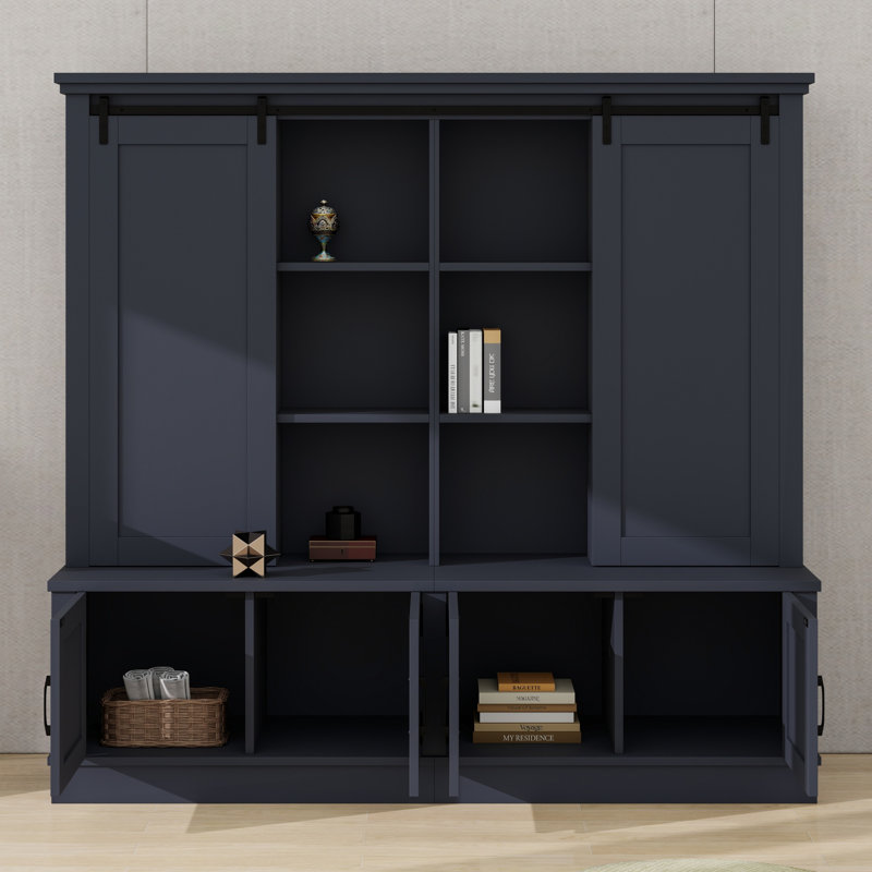 Tree Shaped Entryway Storage Cabinet With Sliding Rails, Ideal For Hallways And Living Rooms