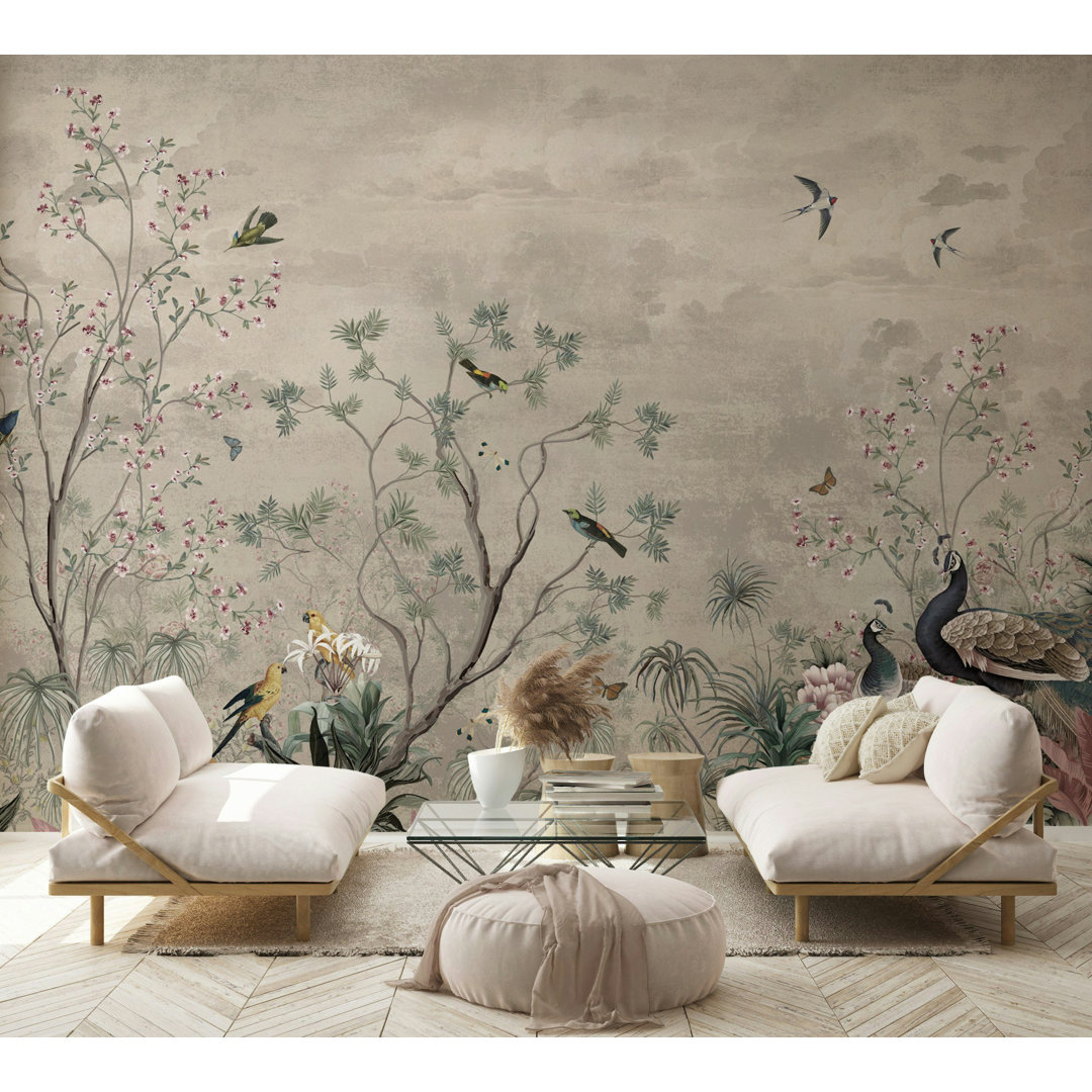 Nootan Floral Wall Mural Wildon Home® 