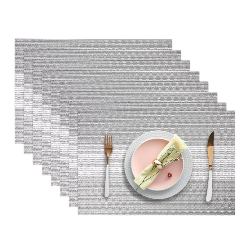 Napperon en vinyle (ensemble de 8), Gris