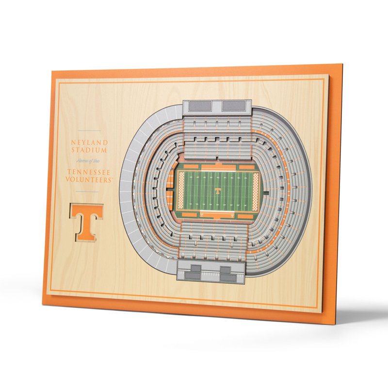 Tennessee Volunteers 3D Stadium Wall Art in Team Colors