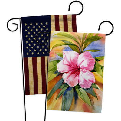 Drapeau de jardin en polyester 2 côtés 18 x 13 po
