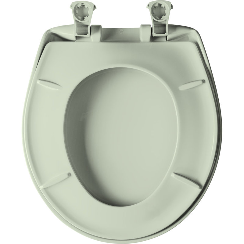 Round Toilet Seat and Lid, Sea Mist Green