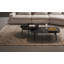 Abrey Elliptical Coffee Table With Wooden Base-763509955