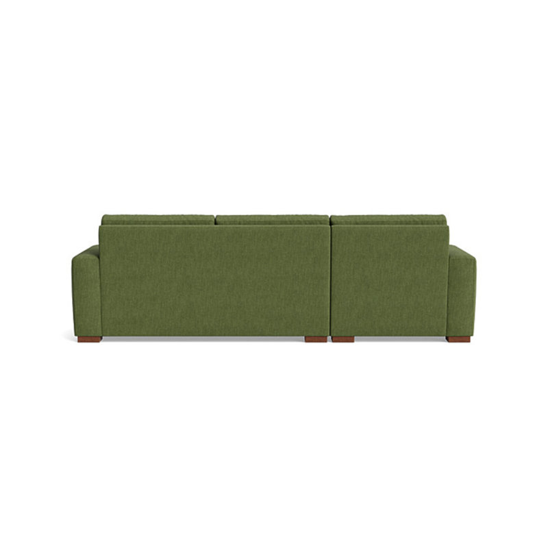 Couch Potato Chaise Sectional, Performance Weave - Basil, Left Hand Facing