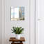 Key box for home, Opens to the right, 30x30x5, Black, Surfboards on a flowering beach, 