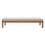 Chaise longue d'extérieur en bois d'eucalyptus massif