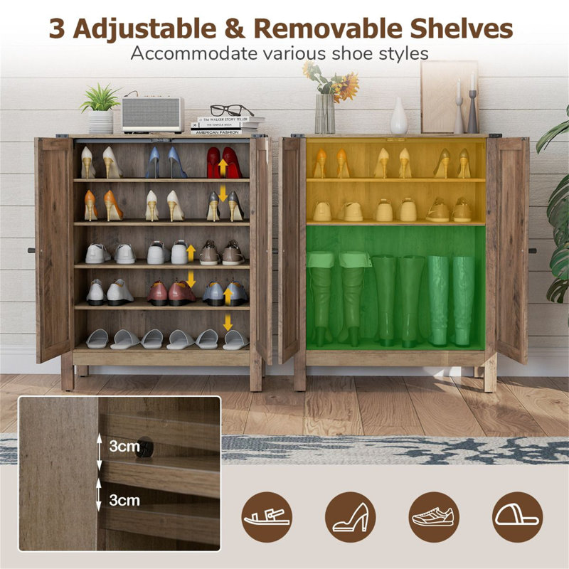 15 Pair Shoe Storage Cabinet