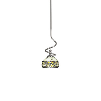 Mini-luminaire suspendu Capri avec verre d'art royal merlot de 7 po