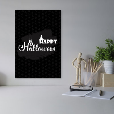 Affiche murale contemporaine chauve-souris automne - Joyeux Halloween