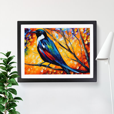 Magpie Bird Vol.5 Abstract - Single Picture Frame Painting