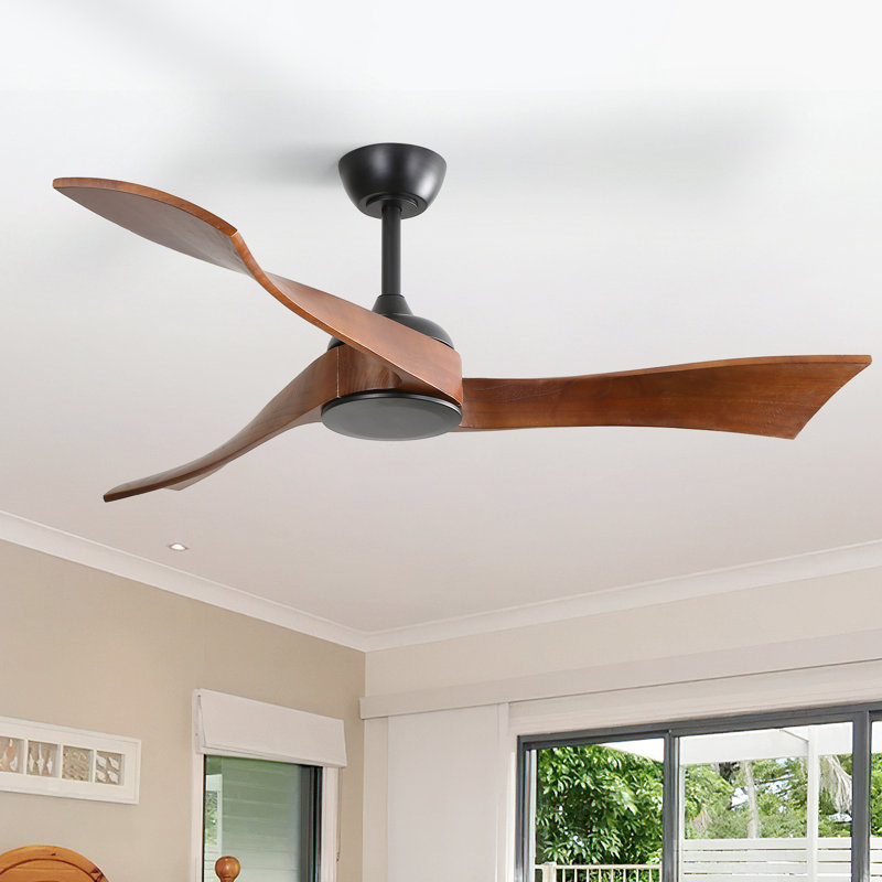 Ventilateur de plafond 3 pales Nicola, Noir, noir, noir, noir