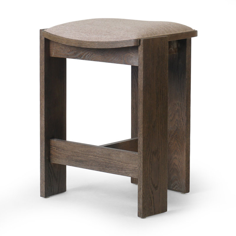 HOVEN Upholstered Bar Stool with Solid Wood Frame, Counter Stool (26.61" Seat Height)