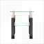 Transparent Tempered Glass Coffee Table for Living Room, 17.72” Square, Easy-Clean and Durable