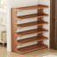 Range-chaussures à 6 niveaux en bambou, design autoportant multicouche, brun élégant, parfait pour les dortoirs et les vestibules, facile à assembler, avec amplement d'espace de rangement, rangement pour chaussures