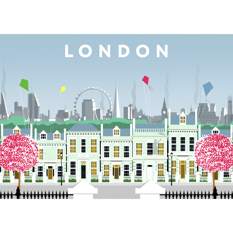 London Cherry Tree Lane by Richard O'Neil - Print, No Frame, 30 cm H x 40 cm W x 1 cm D