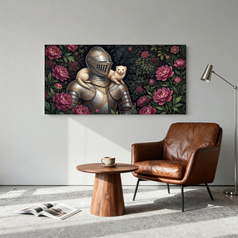 Ensemble de 1 tableau sur toile Knight Ferret, 46“W x 24”H, Toile tendue