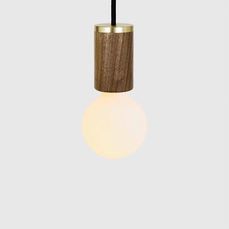 Porcelain II Pendant Light In Walnut