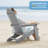 Loganne All Weather Outdoor HIPS Plastic/Resin Folding Adirondack Chair Fire Pit Chairs Oversized Patio Chair-394427314
