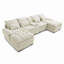 130" U-Shaped Sofa With Console,Cupholders,And Usb,6-Seat Upholstered Primary Living Space Furniture,Sleeper Couch Set With Chaise For Living Room,Apartment