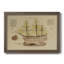 Toile encadrée de qualité supérieure Antique Ship Plan VII - prête à être accrochée-749223537-749223546
