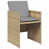 Grey Cushion/Beige Frame