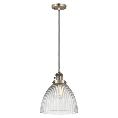 Franklin Restoration - Kuni - 1 Light 10" Cord Hung Mini Pendant - On-Off Turn Switch - Bulb Not Included 