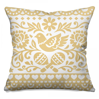 Decorative Papercut Art Reversible Throw Pillow