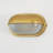 1-Light Transitional Oval Metal and Ribbed Glass Wall Sconce with Painted Gold Finish