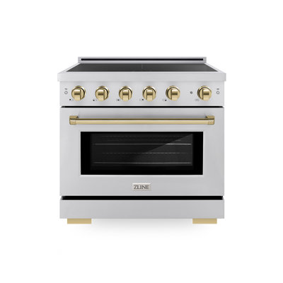 ZLINE Autograph 36 in. Paramount Induction Range with 5 Element Cooktop 