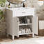 Meuble-lavabo de 30 pouces avec lavabo en céramique, porte à fermeture en douceur et tablettes réglables-1667390952