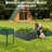 8x4x2 ft Galvanized Raised Garden Bed with Greenhouse Cover, Zippered Doors, Extra Deep-372464673