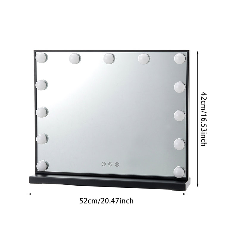 Rectangle Mirror, 42" x 52", Black