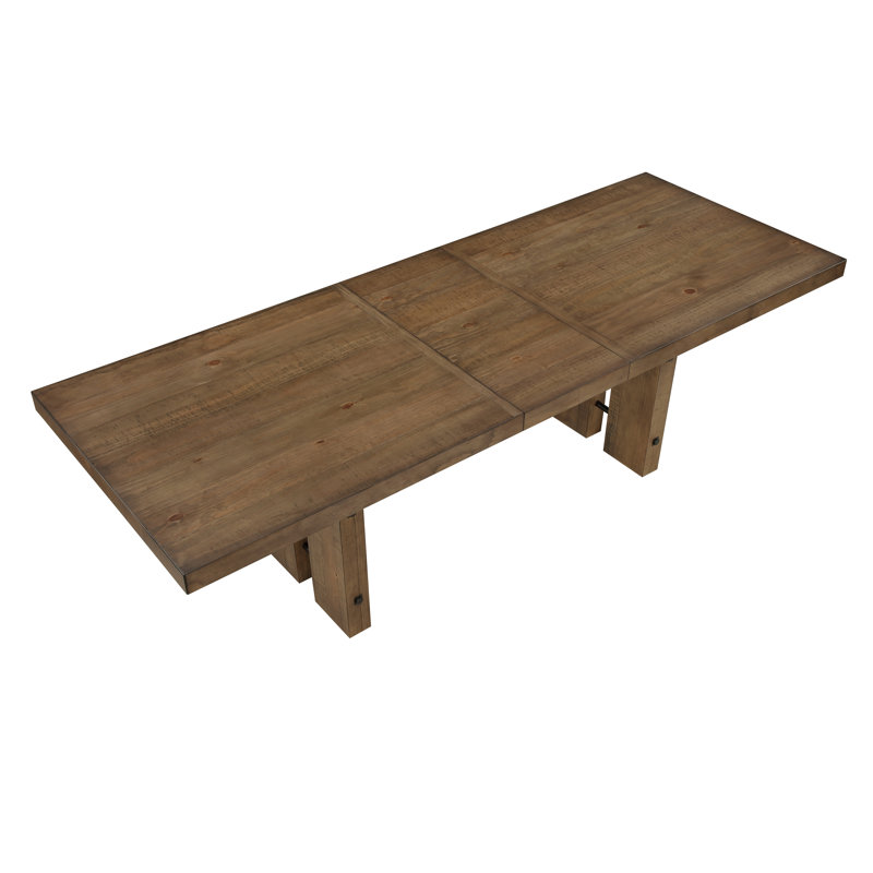 Table de salle à manger extensible à double piédestal Iresha