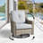 9 Pieces Patio Furniture Set With 53" Fire Pit Table, Outdoor Wicker Swivel Rocking Chairs With Comfy Cushions, All-weather High Back Sofa Couch Set For Backyard Or Lawn-1717321554