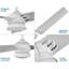 Ventilateur de plafond standard à DEL à 3 pales de 52 po avec commande murale et ensemble d'éclairage inclus Edwidge-54748002