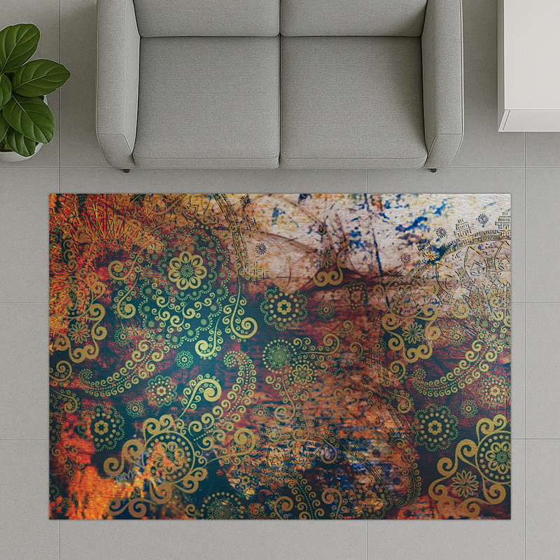 Abstract Area Rug, Runner 70 x 140 cm