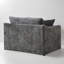 Fauteuil d'appoint surdimensionné de 45 po avec 2 coussins et repose-pieds; chenille-1489448010
