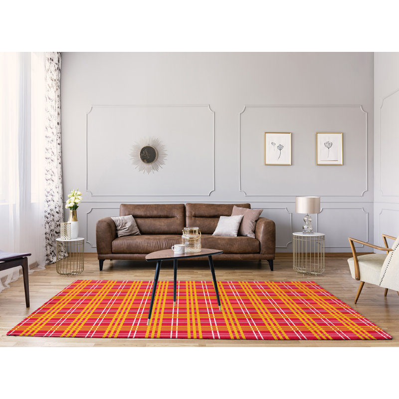 Plaid Indoor Rug, Rectangle 5' x 7'