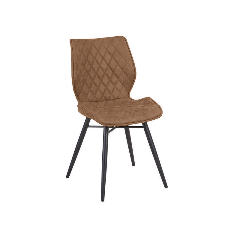 Algol Polyurethane Upholstered Side Chair, Orange