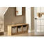 Contemporary Mudroom Bench With Storage, Nordik Oak Finish, Entryway Storage Bench With Three Compartments, Sturdy Wood Construction